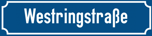 Straßenschild Westringstraße