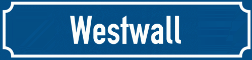 Straßenschild Westwall zum kostenlosen Download