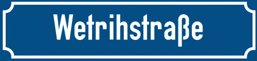 Straßenschild Wetrihstraße