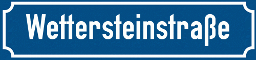 Straßenschild Wettersteinstraße