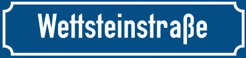Straßenschild Wettsteinstraße