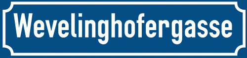 Straßenschild Wevelinghofergasse