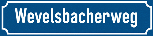 Straßenschild Wevelsbacherweg zum kostenlosen Download