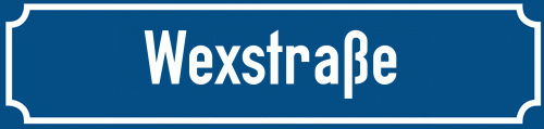 Straßenschild Wexstraße zum kostenlosen Download