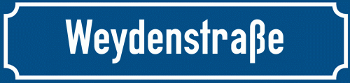 Straßenschild Weydenstraße