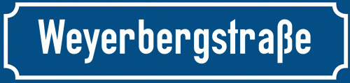 Straßenschild Weyerbergstraße