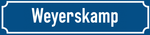 Straßenschild Weyerskamp