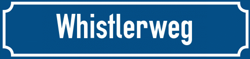 Straßenschild Whistlerweg