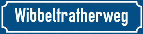 Straßenschild Wibbeltratherweg