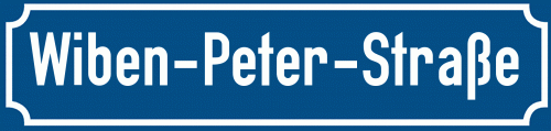 Straßenschild Wiben-Peter-Straße
