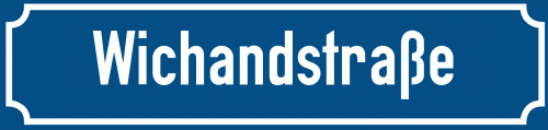 Straßenschild Wichandstraße