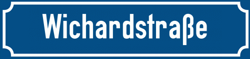 Straßenschild Wichardstraße zum kostenlosen Download