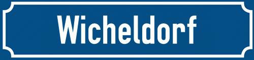 Straßenschild Wicheldorf