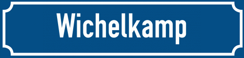 Straßenschild Wichelkamp