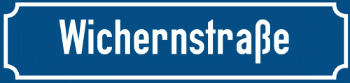 Straßenschild Wichernstraße