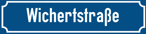 Straßenschild Wichertstraße