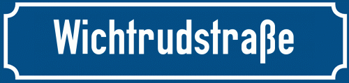 Straßenschild Wichtrudstraße