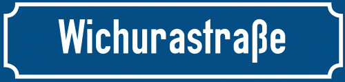 Straßenschild Wichurastraße