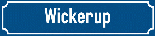 Straßenschild Wickerup