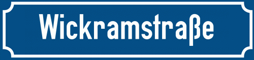Straßenschild Wickramstraße