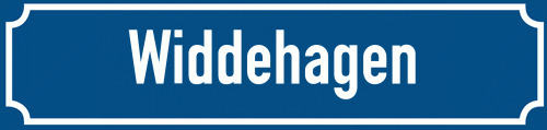 Straßenschild Widdehagen
