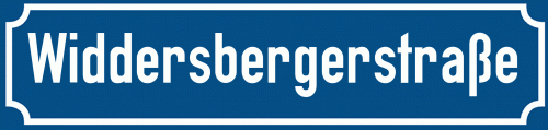 Straßenschild Widdersbergerstraße