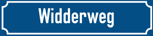 Straßenschild Widderweg
