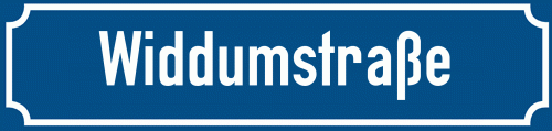 Straßenschild Widdumstraße