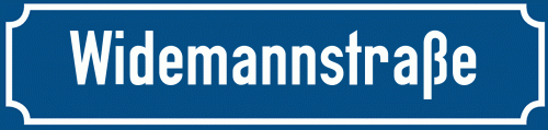Straßenschild Widemannstraße