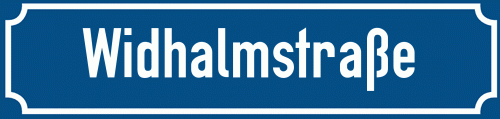 Straßenschild Widhalmstraße