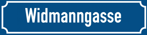 Straßenschild Widmanngasse