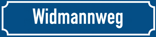 Straßenschild Widmannweg