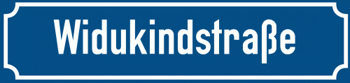 Straßenschild Widukindstraße zum kostenlosen Download