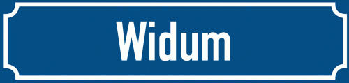 Straßenschild Widum