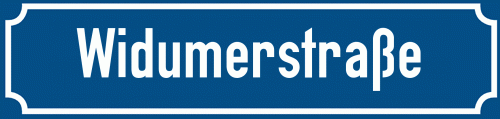 Straßenschild Widumerstraße