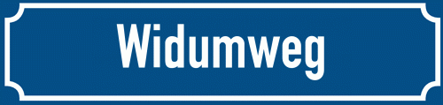 Straßenschild Widumweg