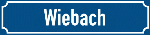 Straßenschild Wiebach