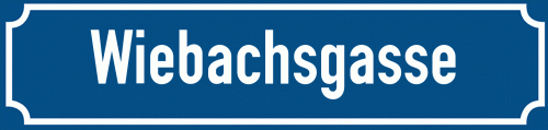 Straßenschild Wiebachsgasse