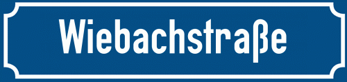 Straßenschild Wiebachstraße