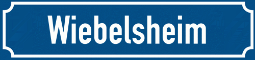 Straßenschild Wiebelsheim