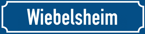Straßenschild Wiebelsheim zum kostenlosen Download