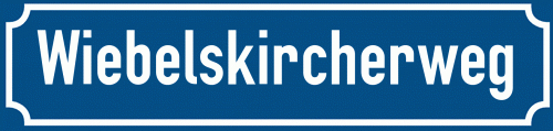 Straßenschild Wiebelskircherweg