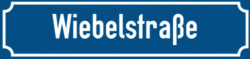 Straßenschild Wiebelstraße