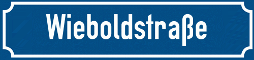 Straßenschild Wieboldstraße