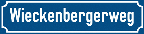 Straßenschild Wieckenbergerweg