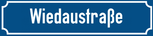 Straßenschild Wiedaustraße