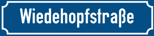 Straßenschild Wiedehopfstraße zum kostenlosen Download
