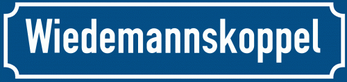 Straßenschild Wiedemannskoppel zum kostenlosen Download