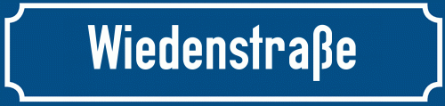 Straßenschild Wiedenstraße