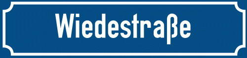 Straßenschild Wiedestraße